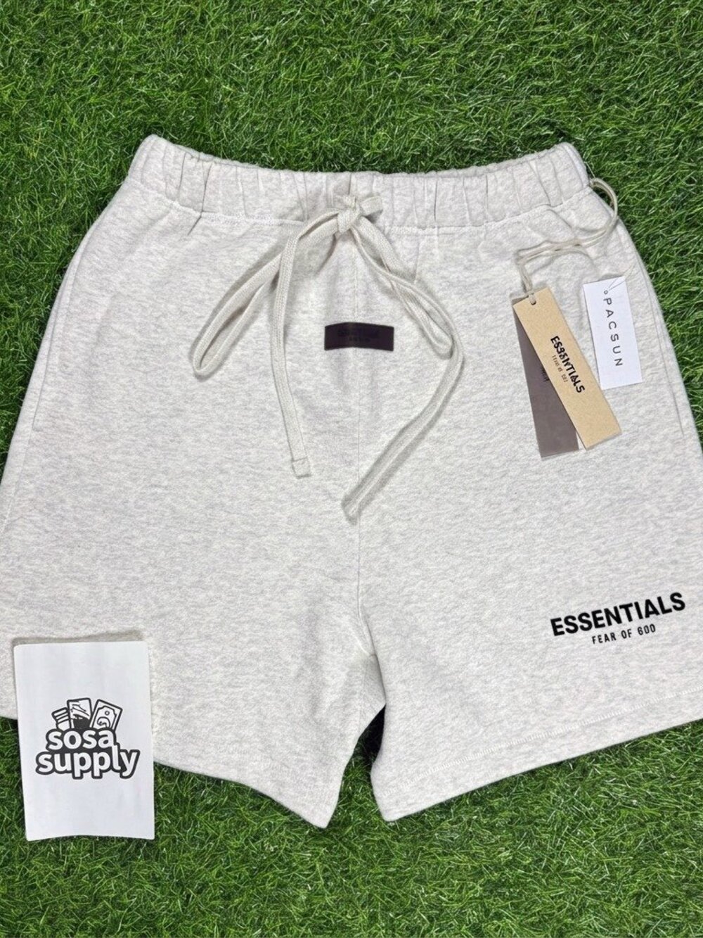 Fear of God Essentials Light Oatmeal Shorts - All Sizes - Fast Shipping